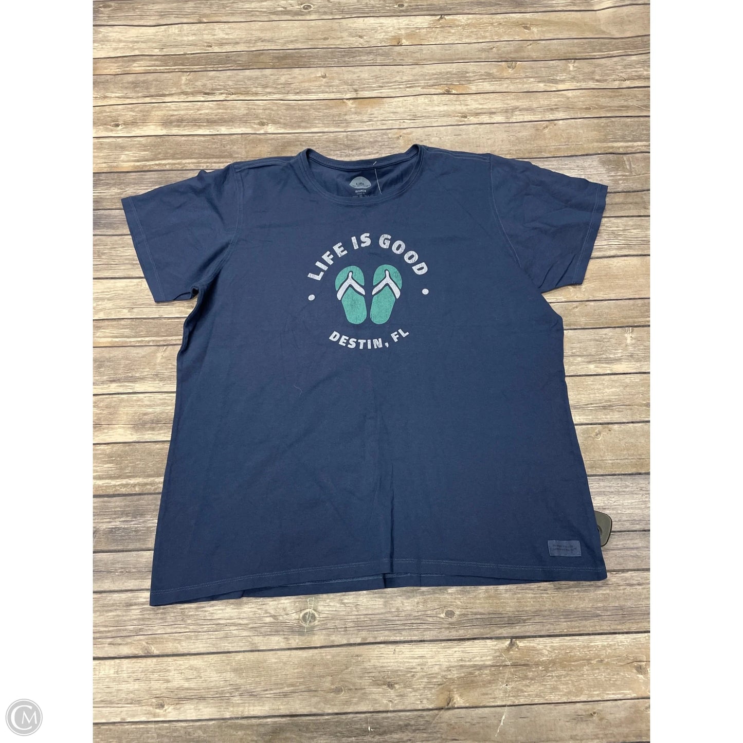 Top Short Sleeve By Life Is Good In Blue, Size: Xxl