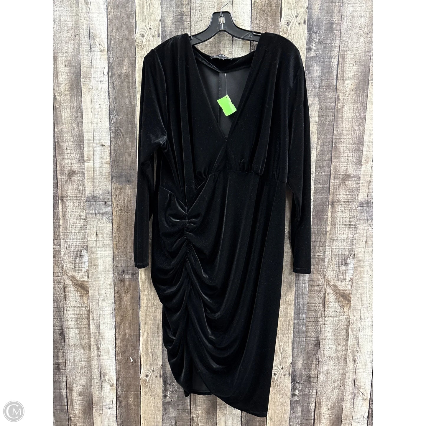 Dress Casual Midi By Eloquii In Black, Size: 3x