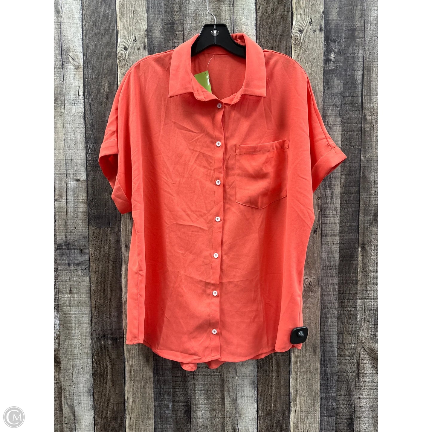 Top Short Sleeve By Cmf In Orange, Size: Xl