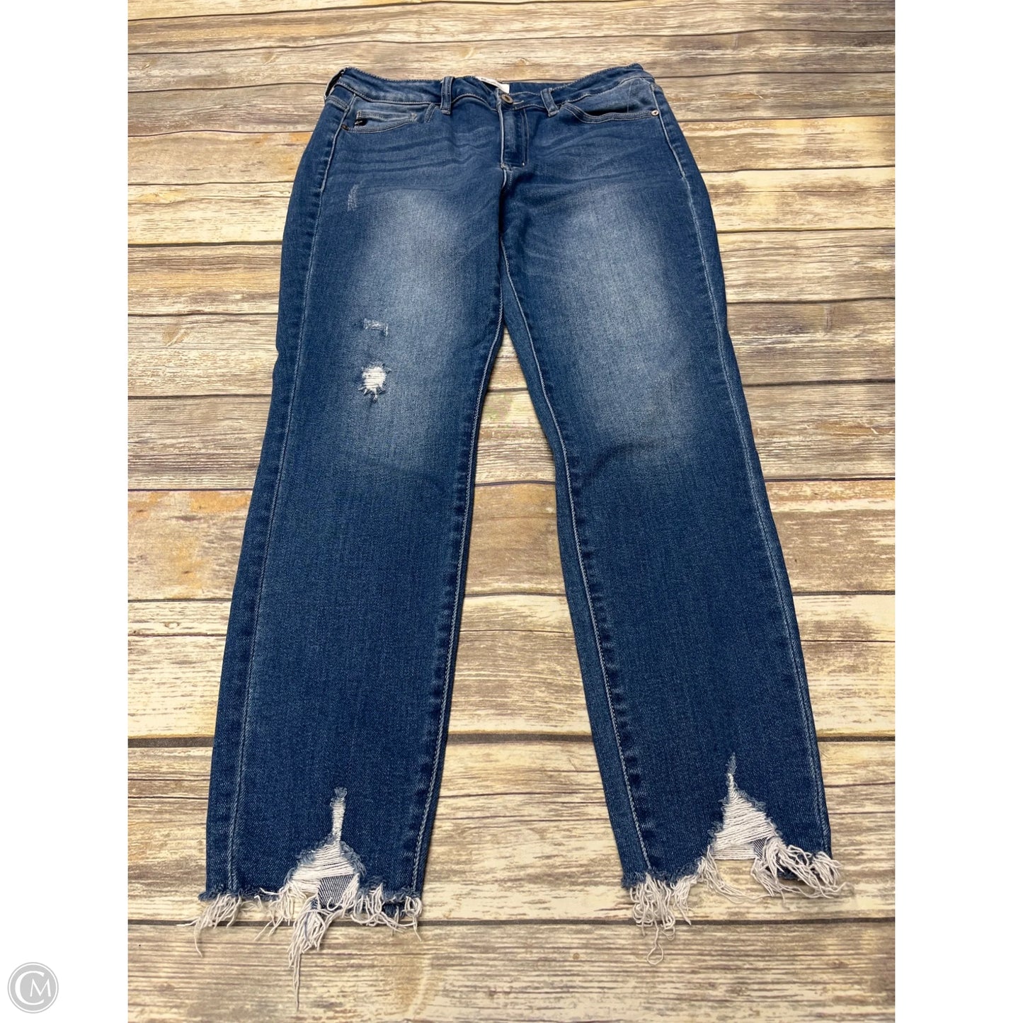 Jeans Skinny By Kancan In Blue Denim, Size: 14