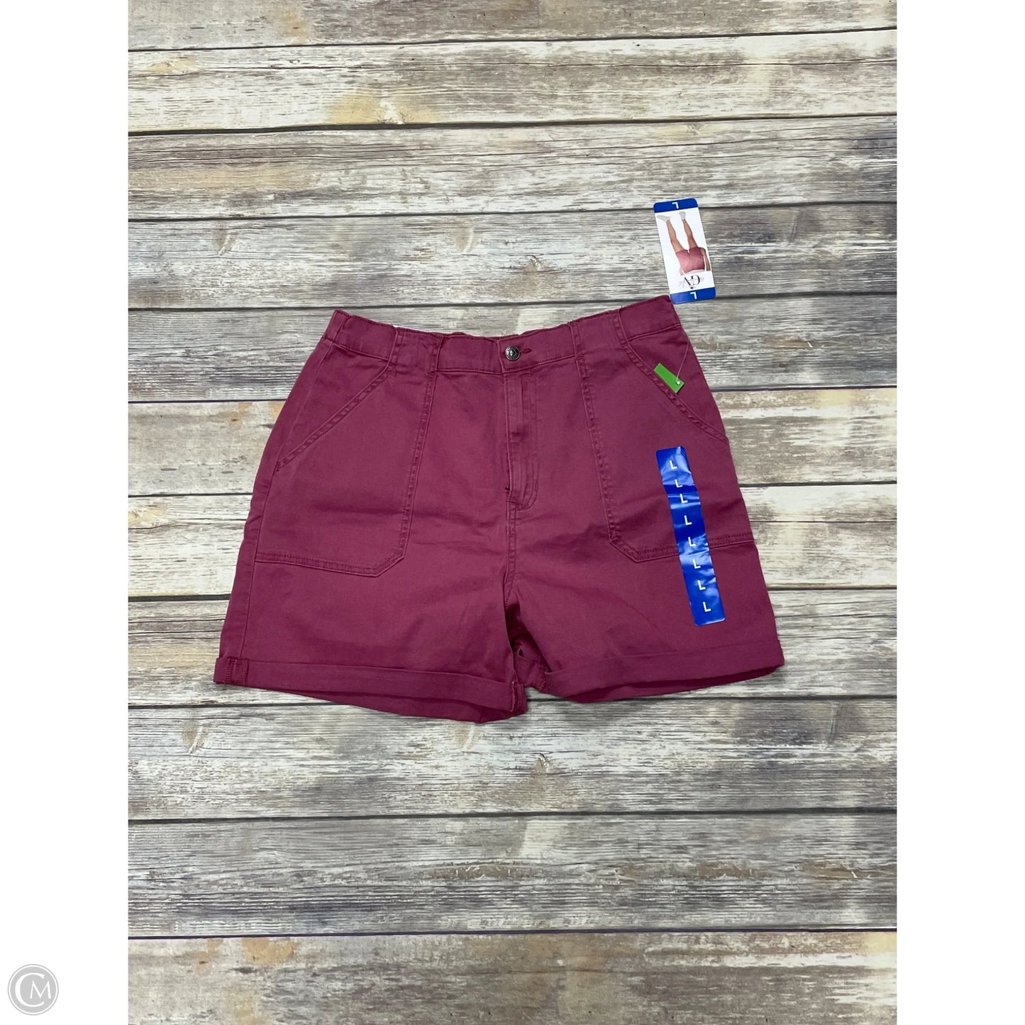 Shorts By Gloria Vanderbilt In Mauve, Size: L