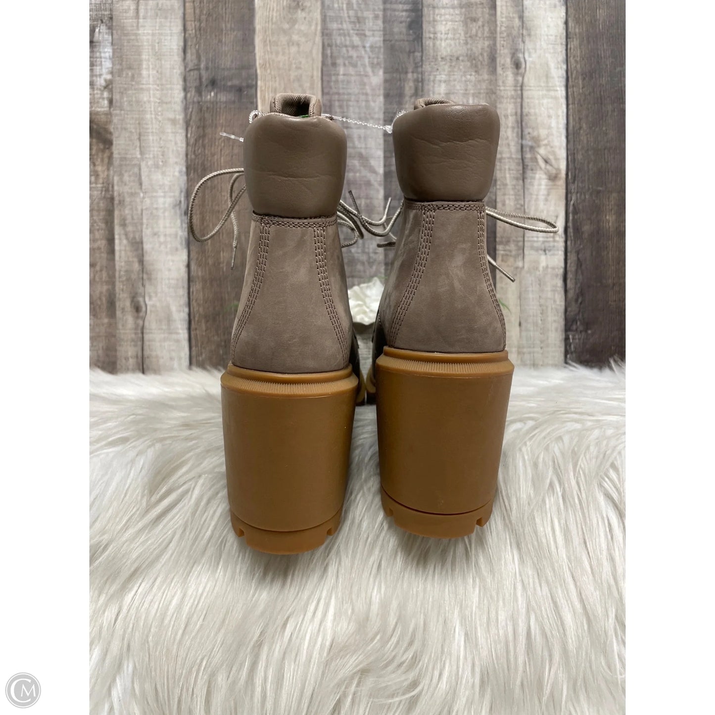 Boots Ankle Heels By Timberland In Taupe, Size: 10