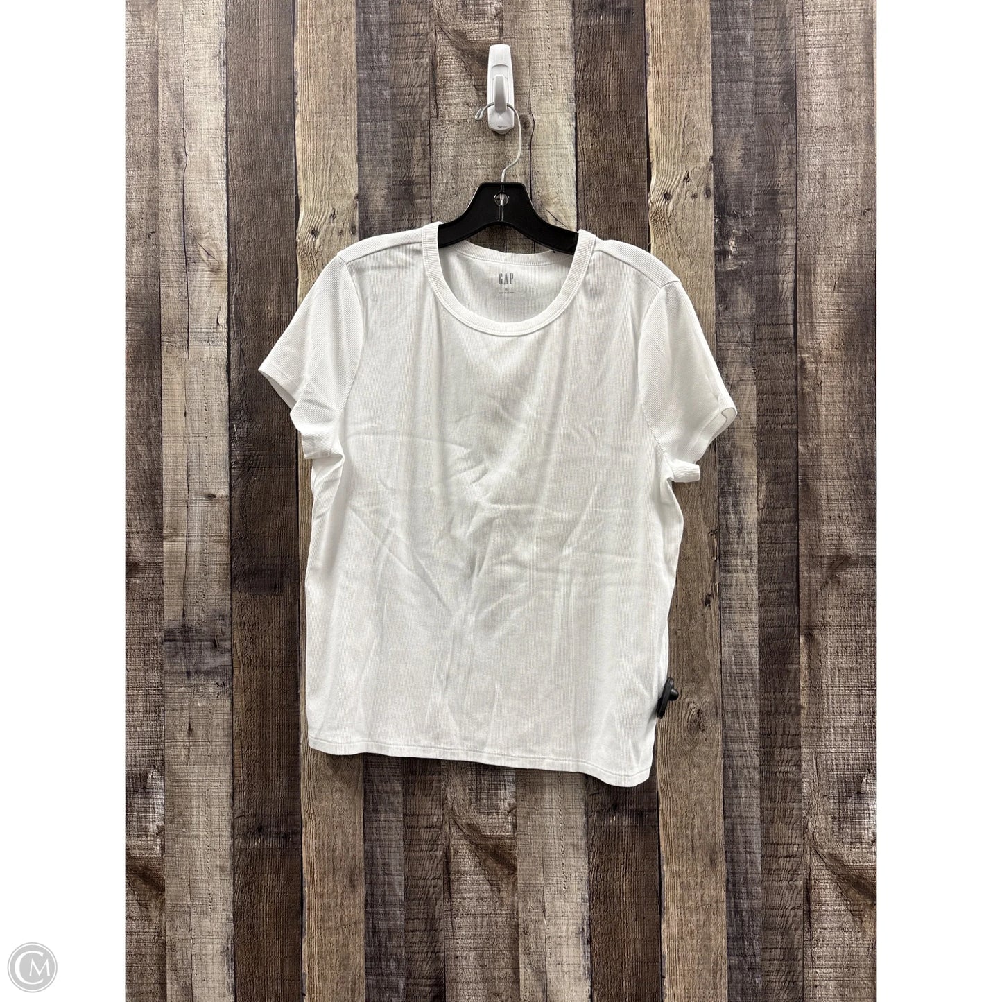 Top Short Sleeve Basic By Gap In White, Size: Xl