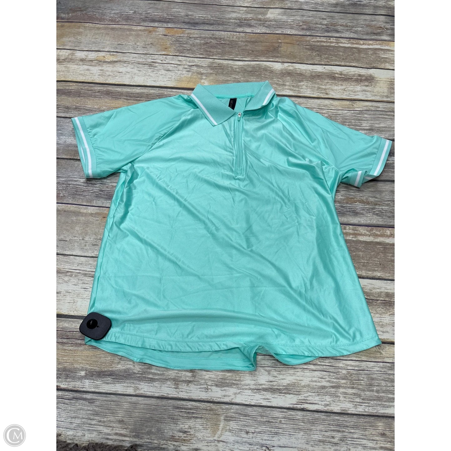 Athletic Top Short Sleeve By Mondetta In Green, Size: L
