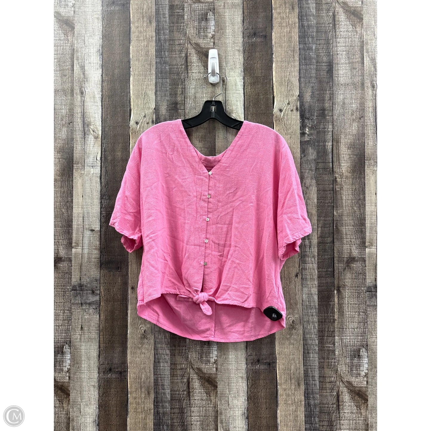 Top Short Sleeve By Melloday In Pink, Size: L