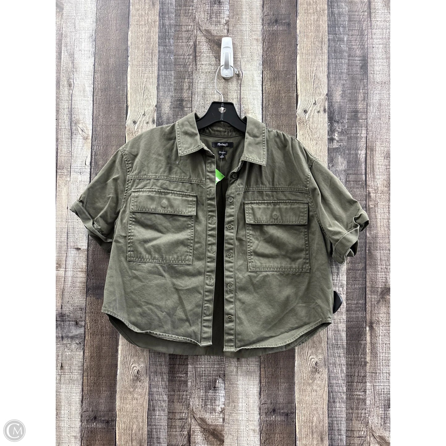 Top Short Sleeve By Madewell In Green, Size: M