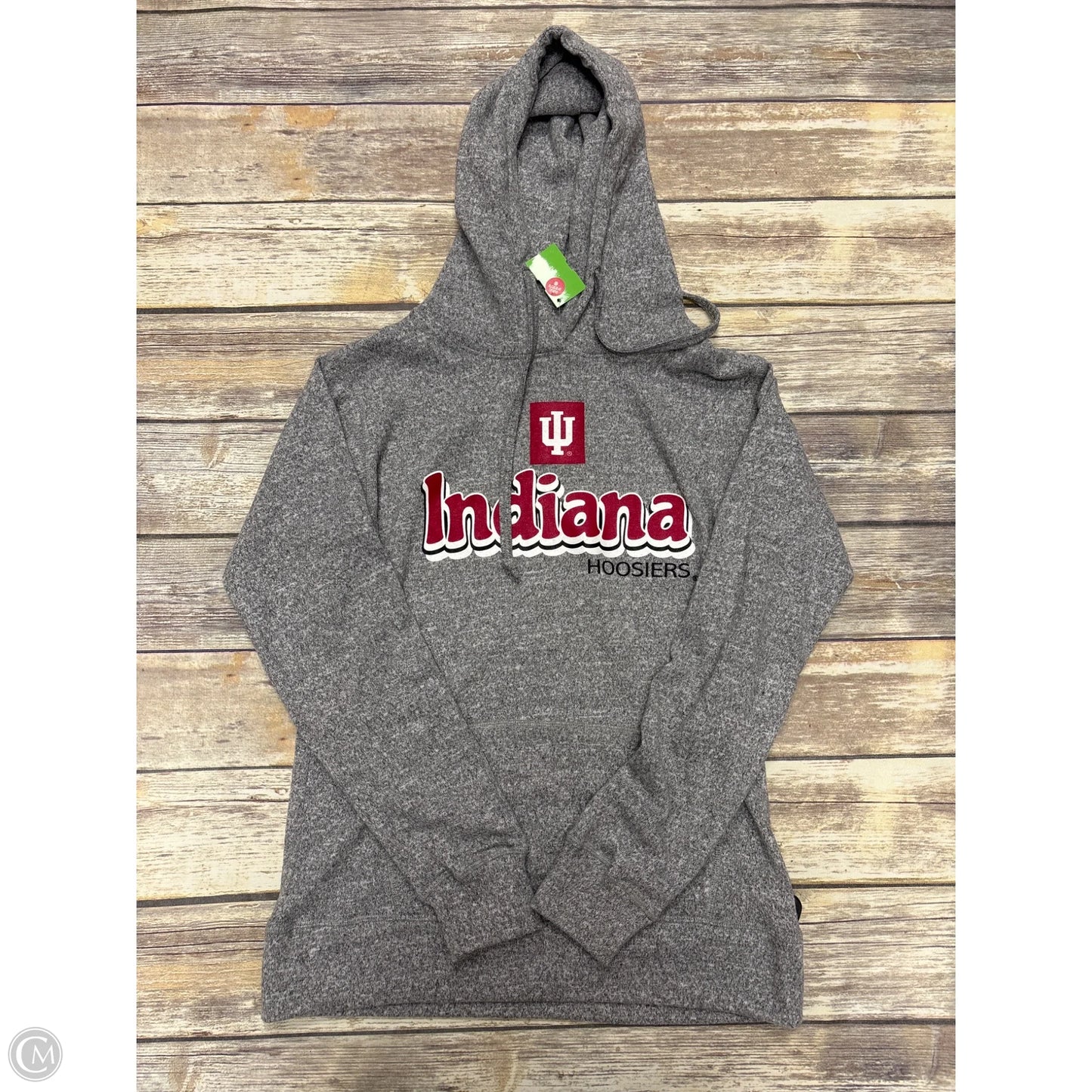Athletic Sweatshirt Hoodie By Cme In Grey, Size: S