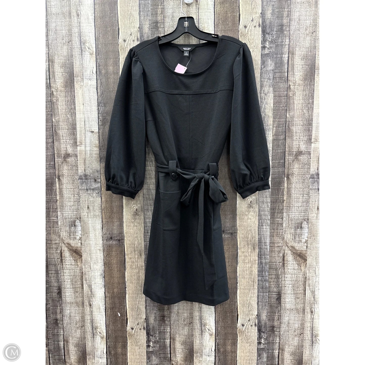 Dress Casual Midi By Simply Vera In Black, Size: M