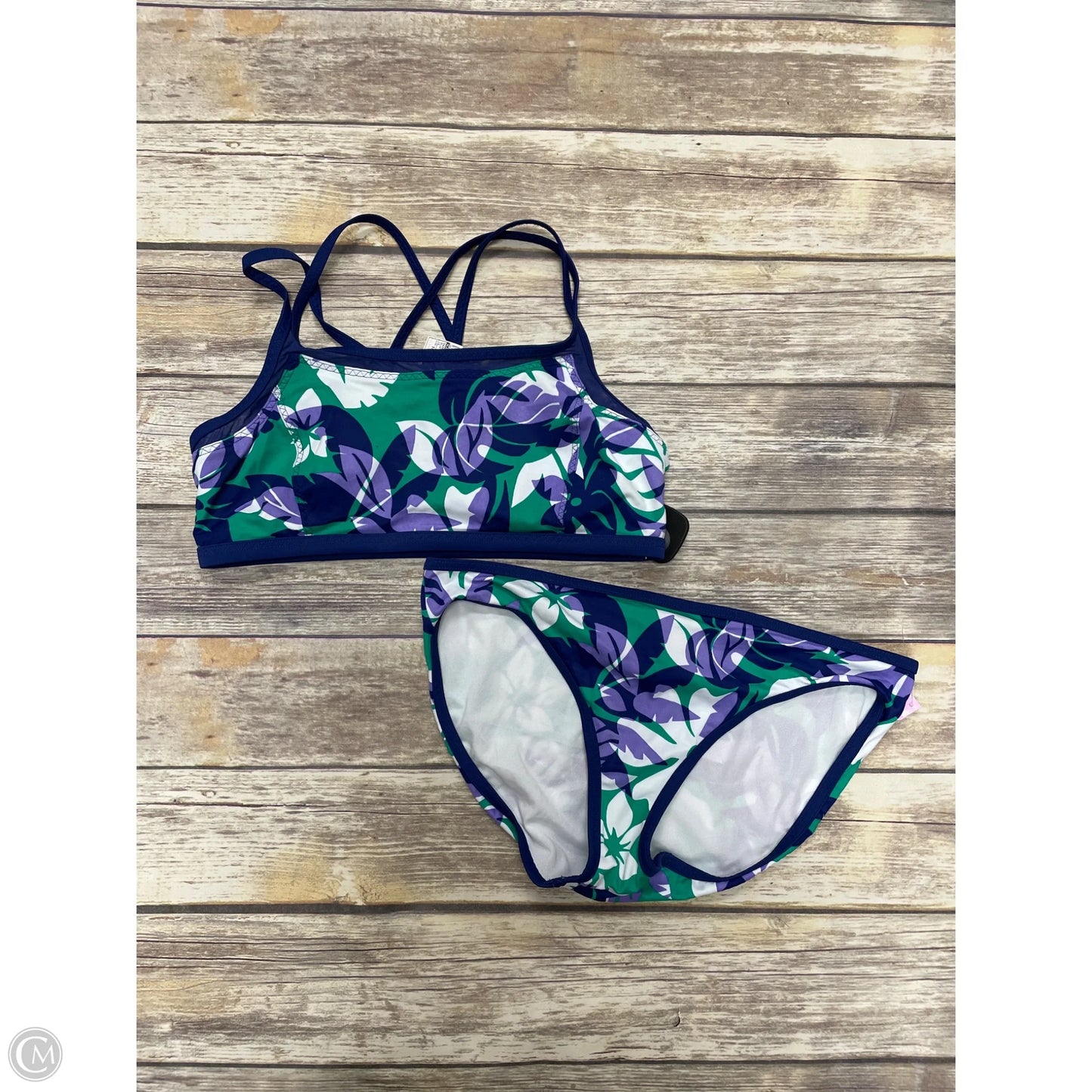 Swimsuit 2pc By Lands End In Blue, Size: 12
