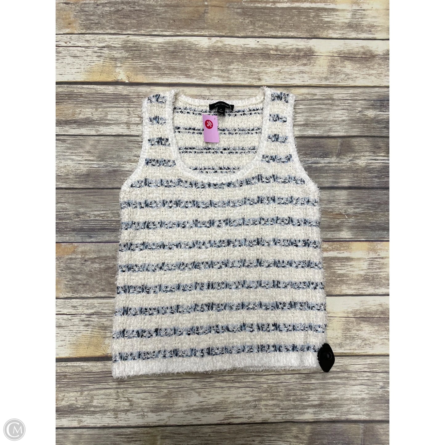 Top Sleeveless By Ann Taylor In Striped Pattern, Size: M