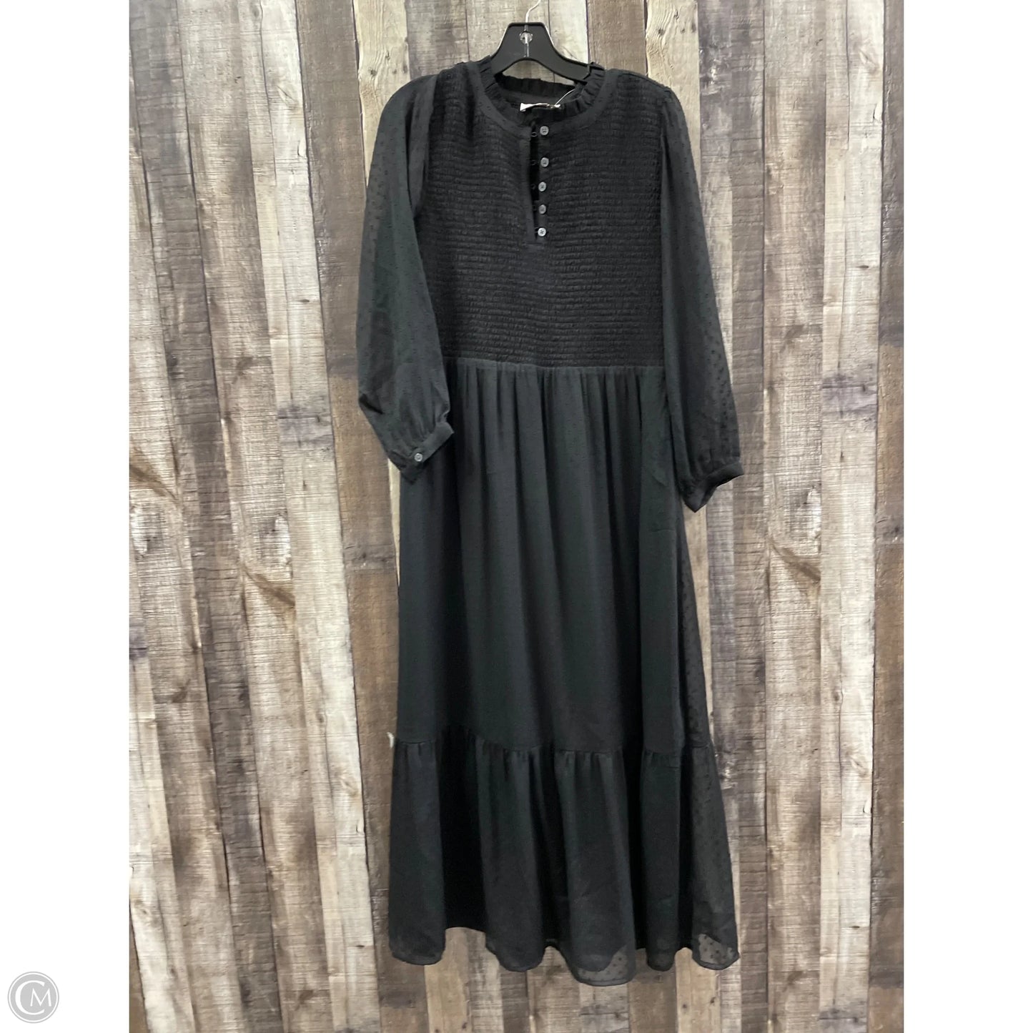 Dress Casual Maxi By Loft In Black, Size: M