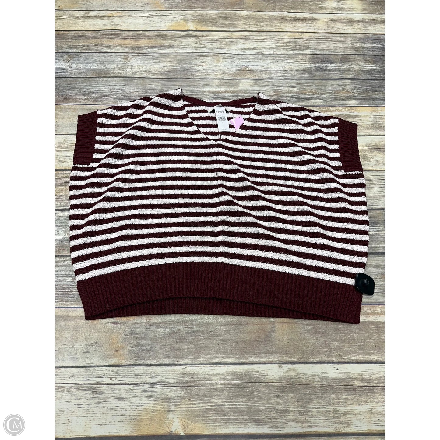 Sweater By Loft In Striped Pattern, Size: S