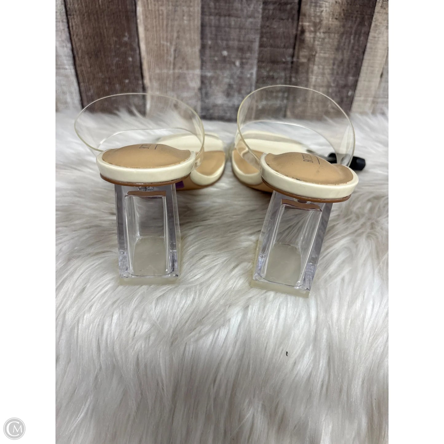 Sandals Heels Block By Cme In Clear, Size: 8.5