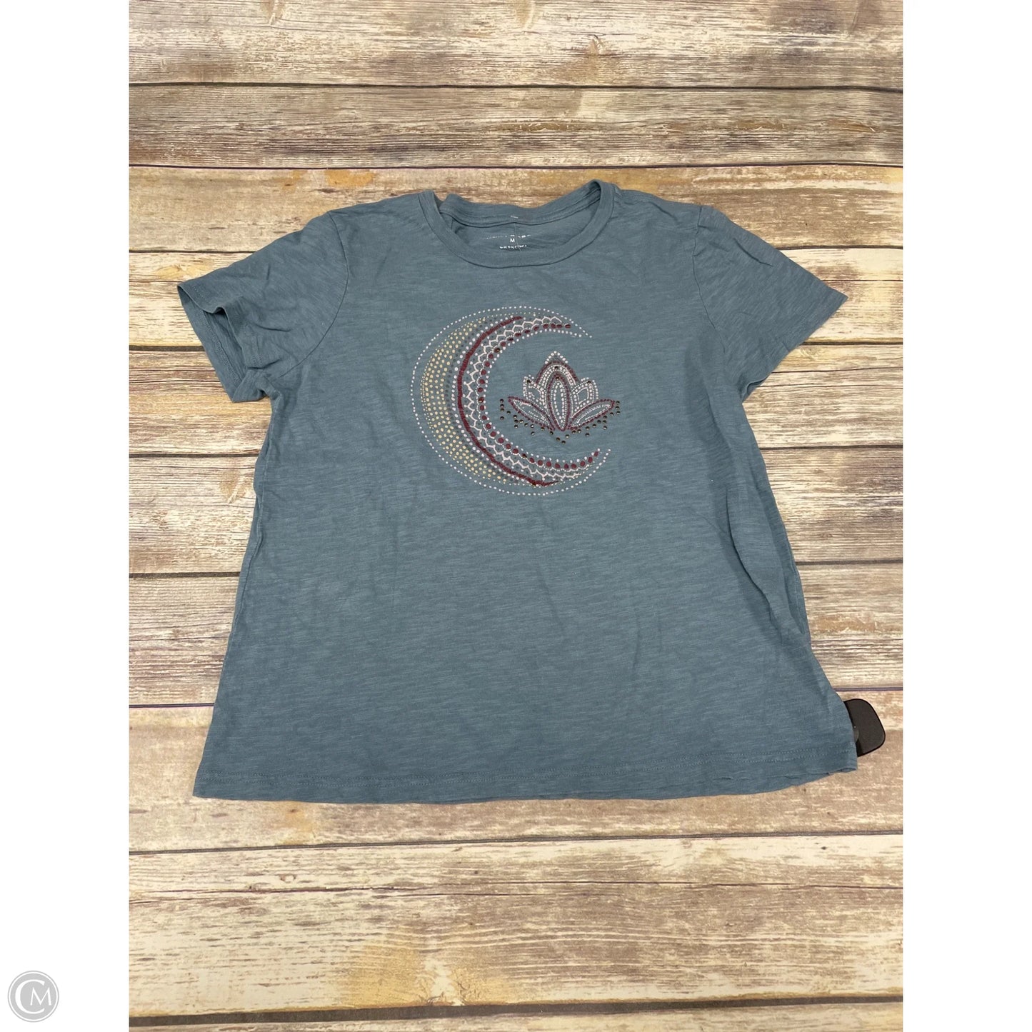 Top Short Sleeve By Lucky Brand In Blue, Size: M