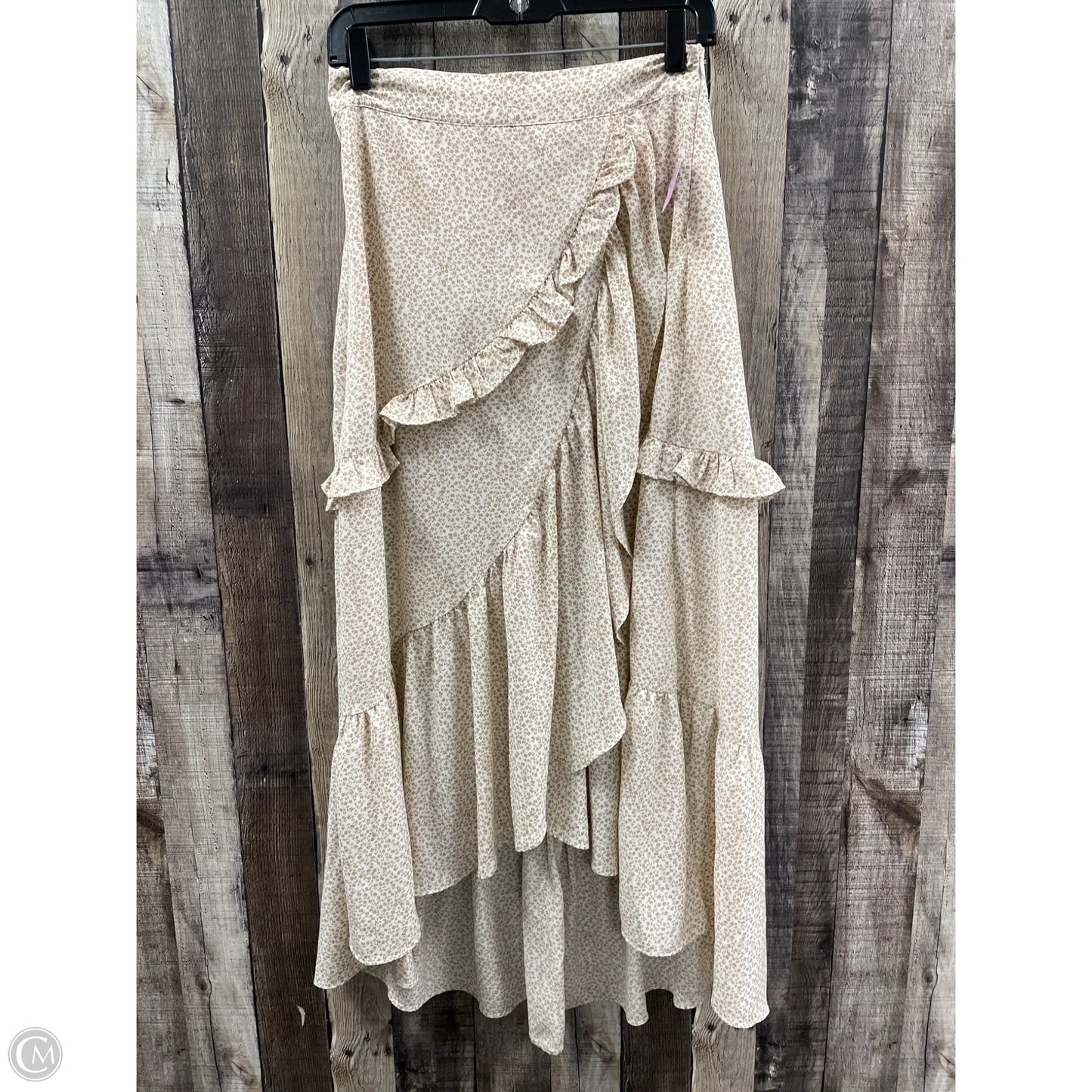 Skirt Maxi By Cme In Tan & White, Size: S
