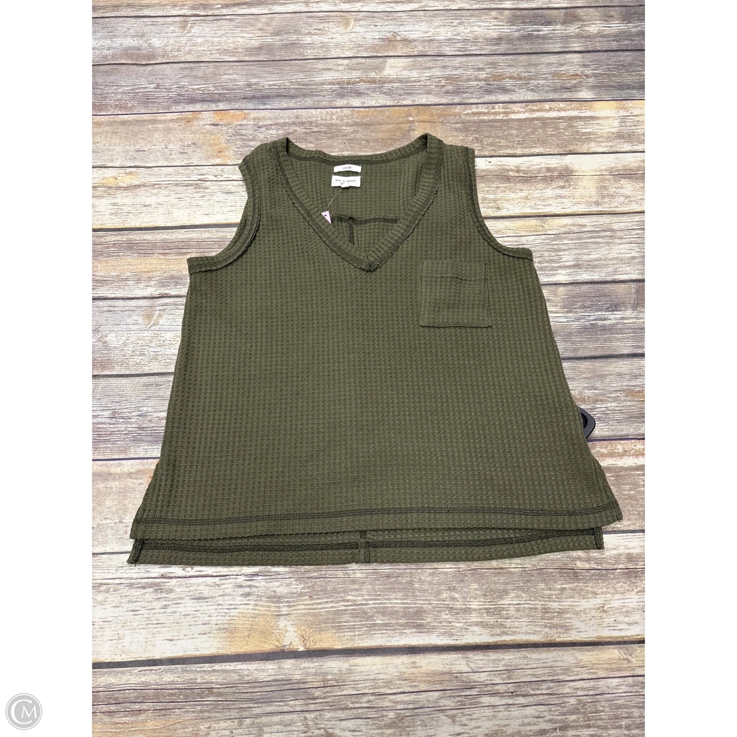 Top Sleeveless By Cme In Green, Size: L