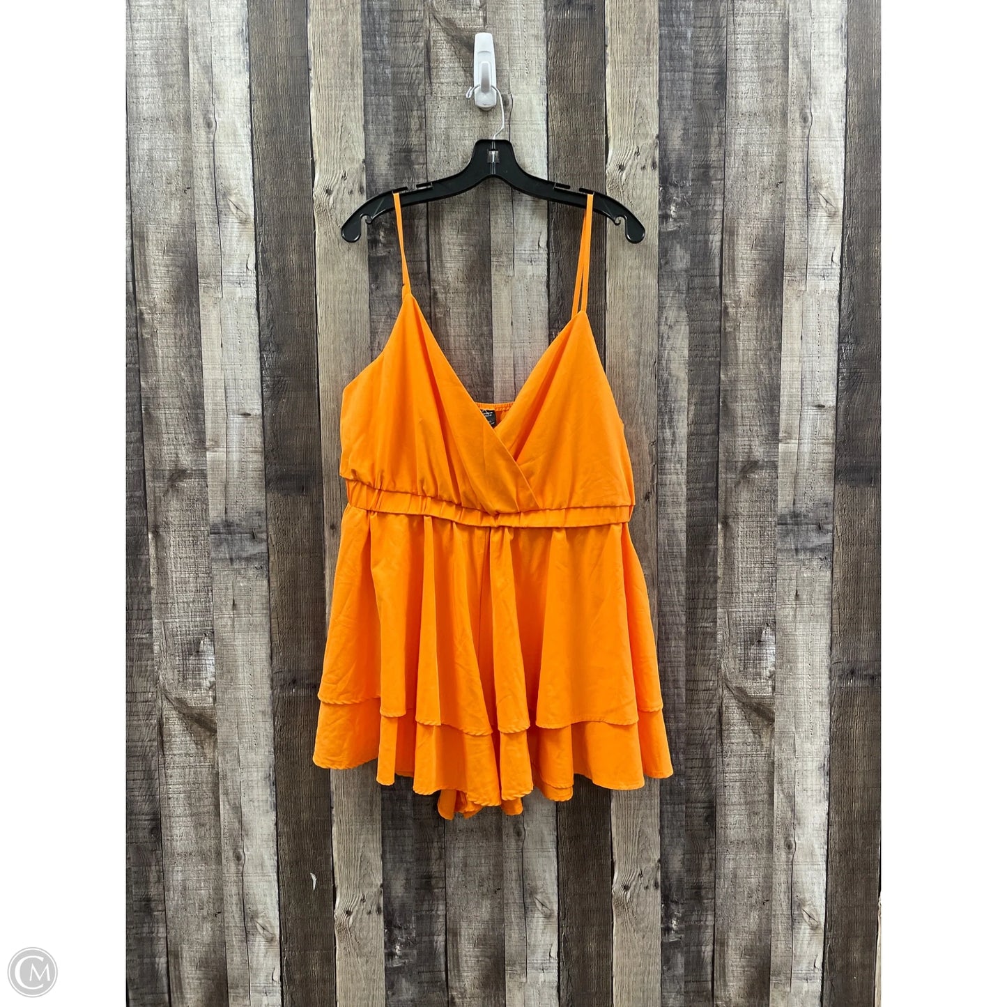 Romper By Shein In Orange, Size: 2x