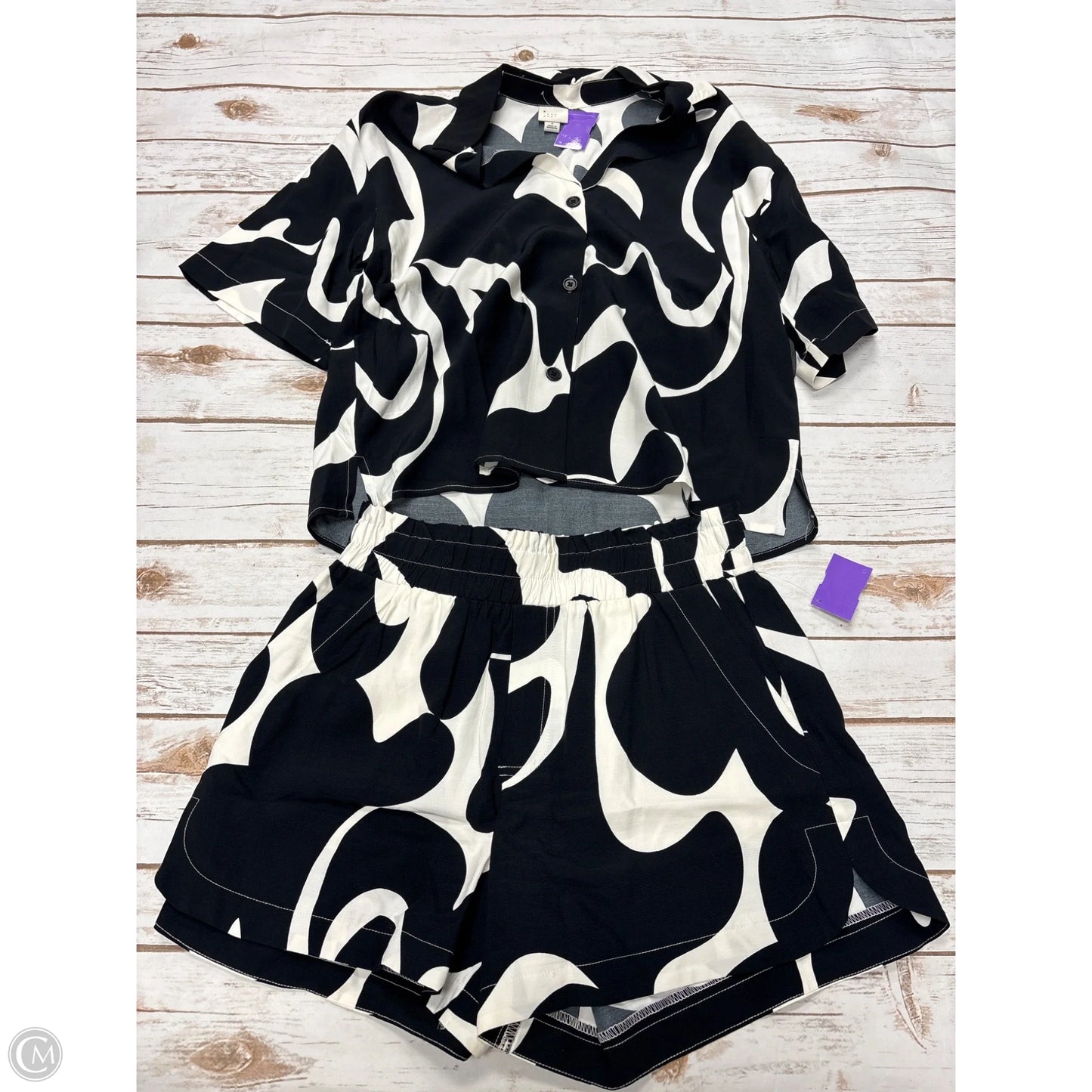 Shorts Set By A New Day In Black & Cream, Size: S