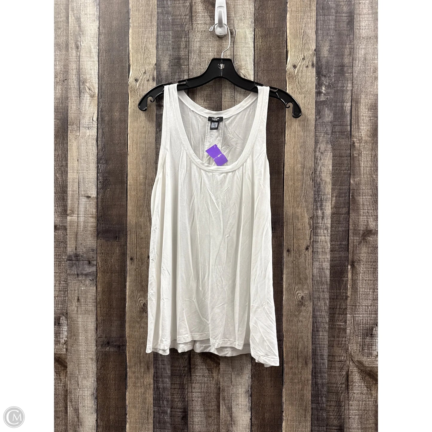 Top Sleeveless Basic By Express In White, Size: L