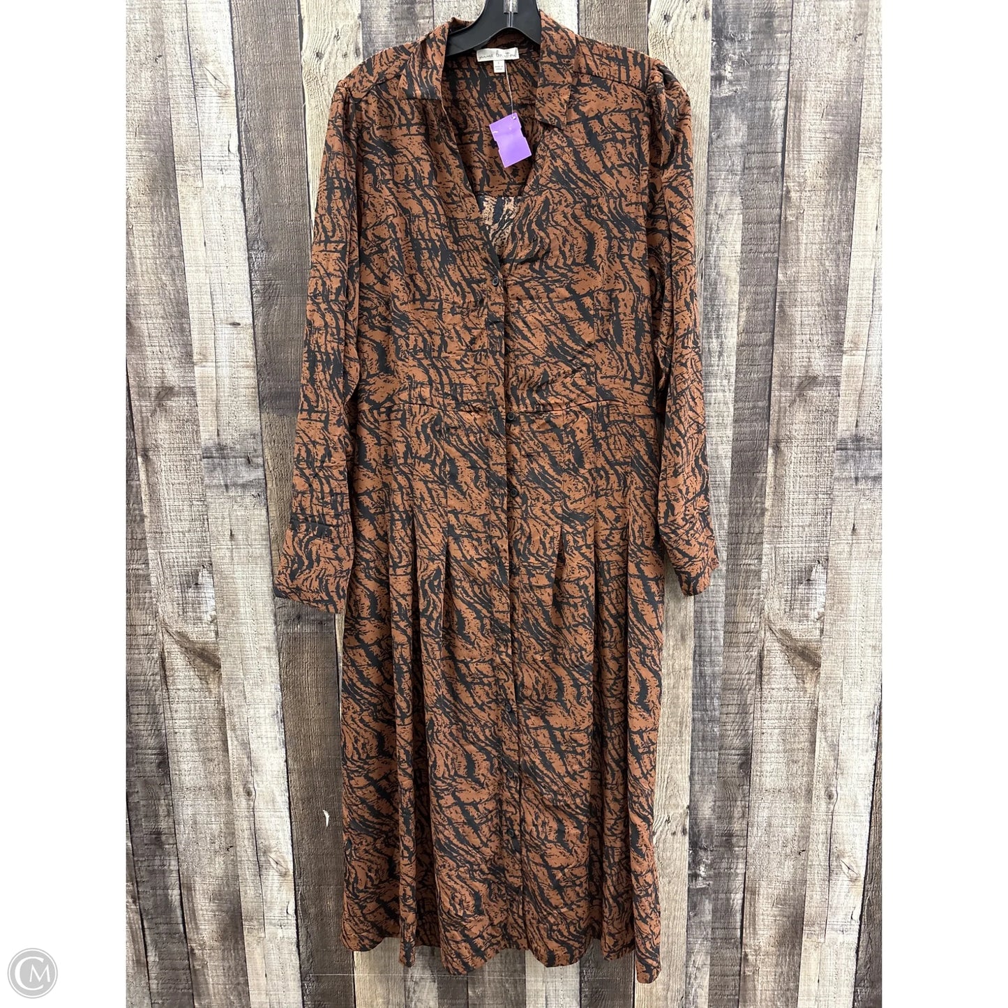 Dress Casual Maxi By Nine Britton In Black & Brown, Size: L