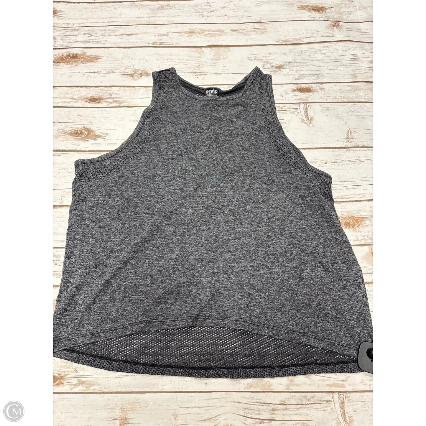 Athletic Tank Top By Pink In Grey, Size: M