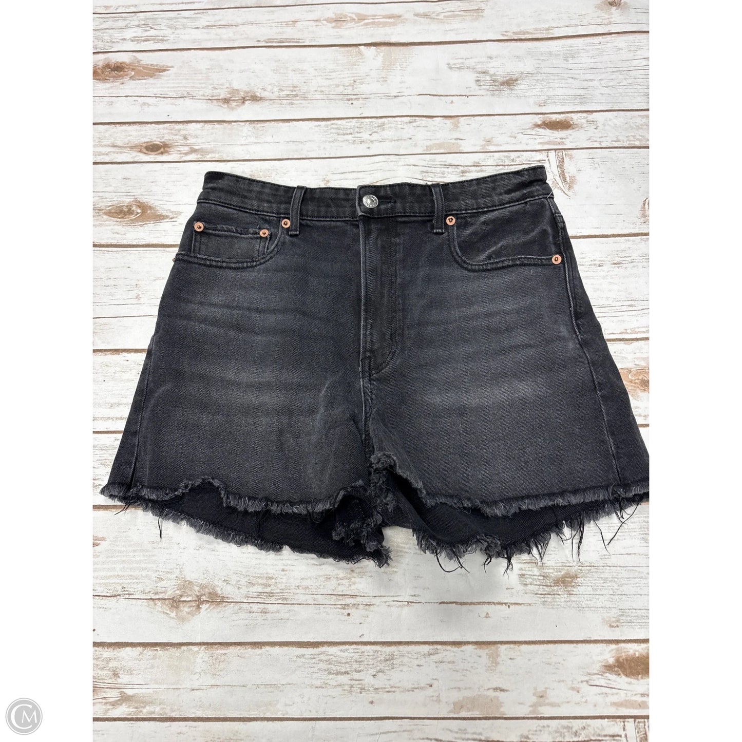 Shorts By American Eagle In Black Denim, Size: 6