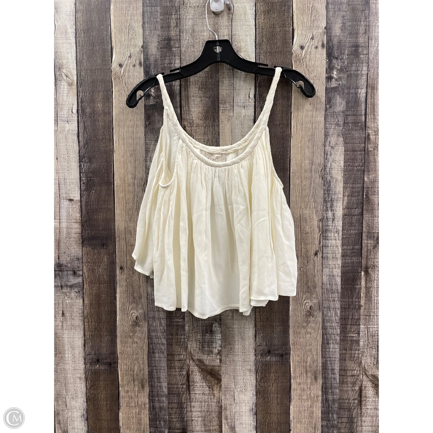 Top Sleeveless By Loft In Cream, Size: S