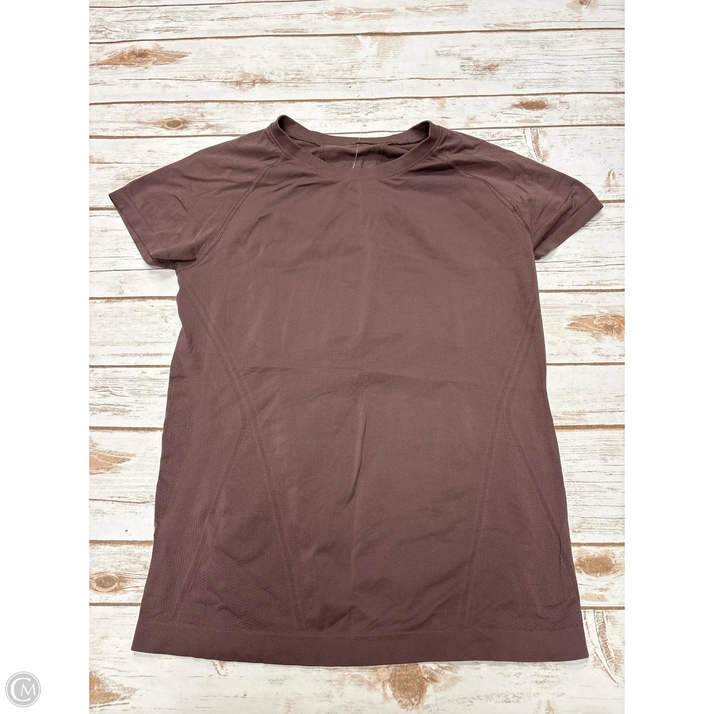 Athletic Top Short Sleeve By Athleta In Brown, Size: S