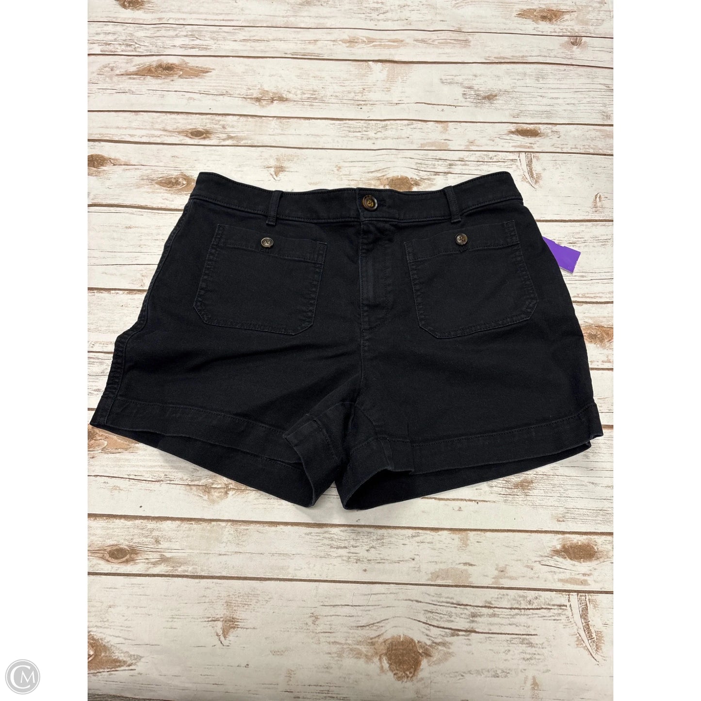 Shorts By Loft In Black Denim, Size: 12