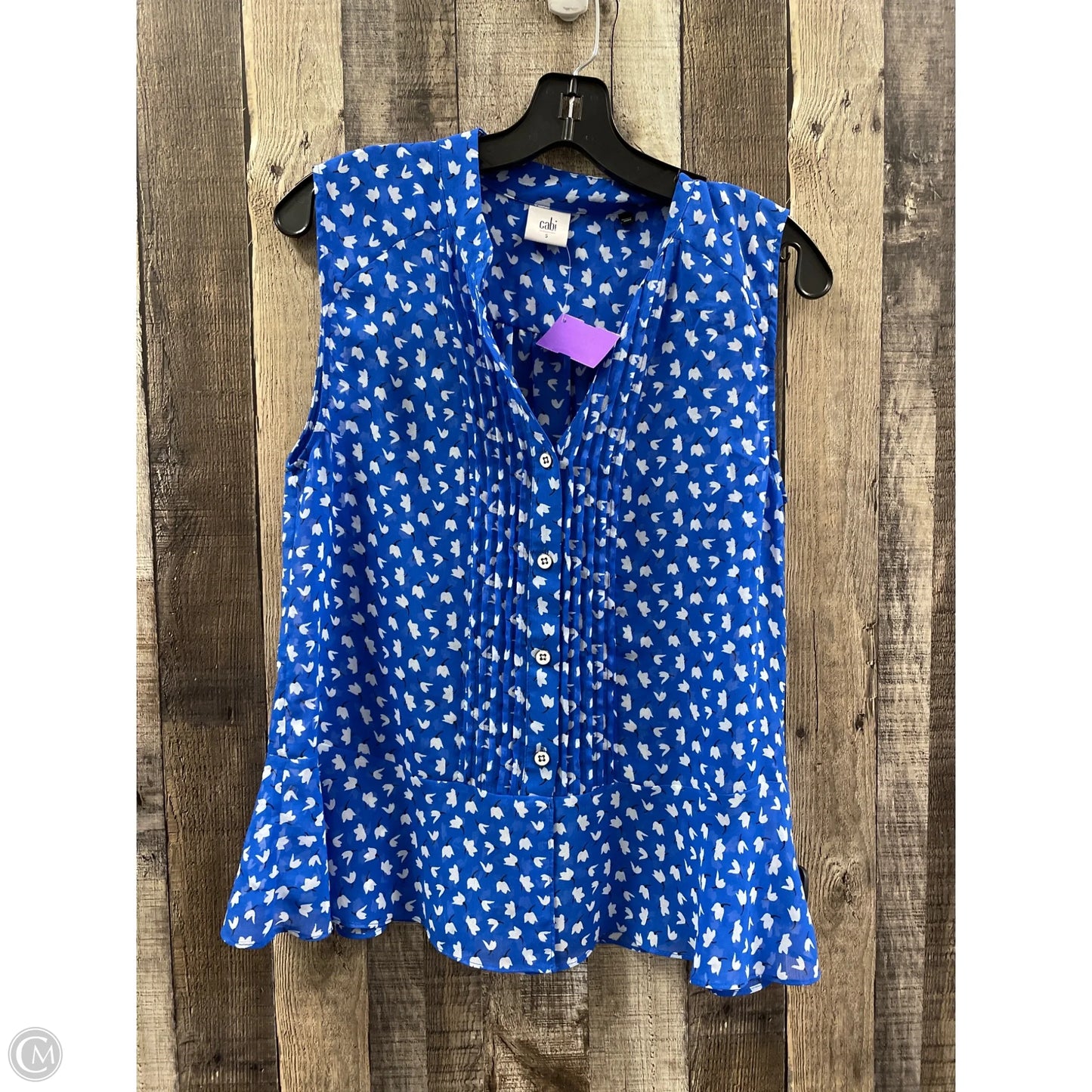Top Sleeveless By Cabi In Blue, Size: S