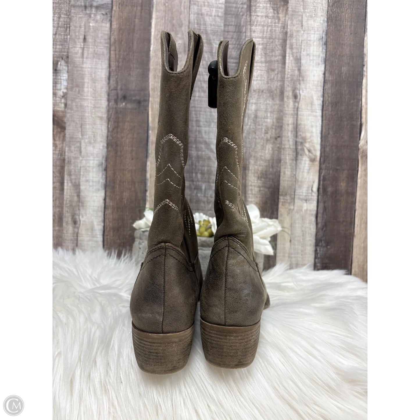 Boots Western By Xappeal In Taupe, Size: 9.5