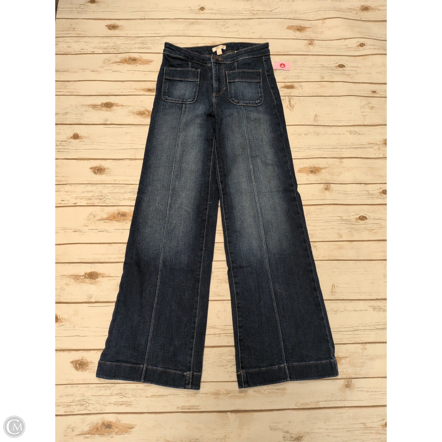 Jeans Wide Leg By Lc Lauren Conrad In Blue Denim, Size: 4