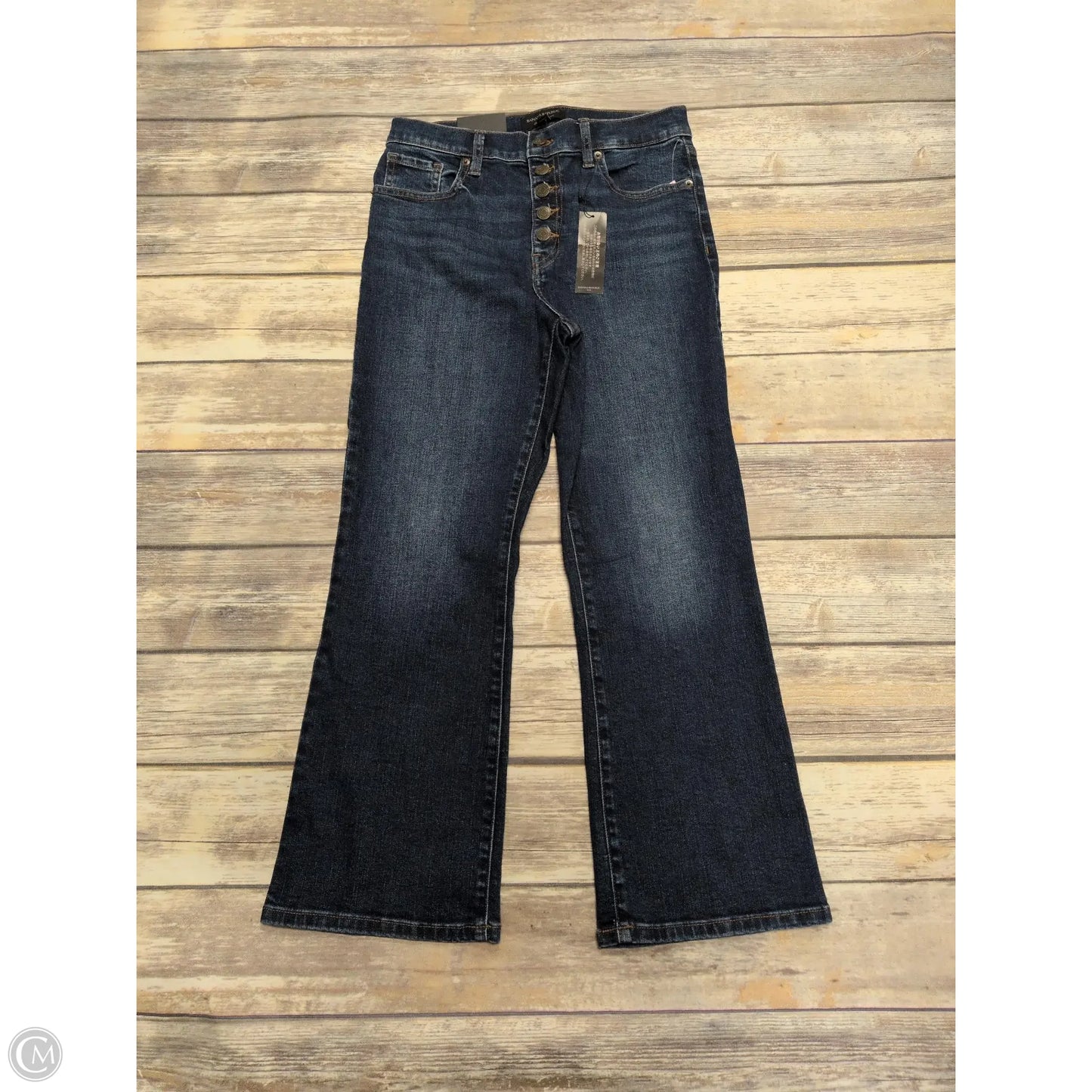 Jeans Boot Cut By Banana Republic In Blue Denim, Size: 6