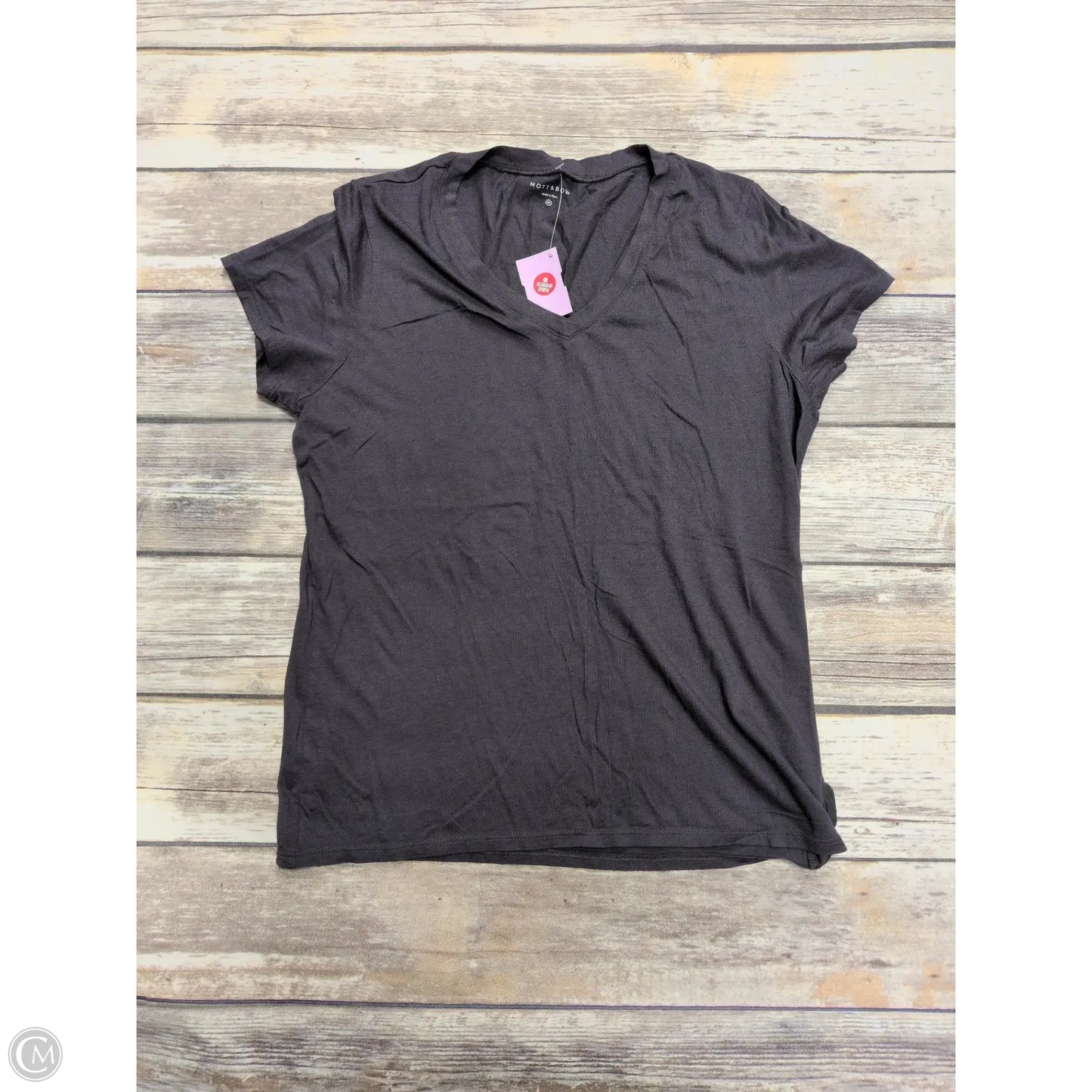 Top Short Sleeve Basic By Cme In Grey, Size: M