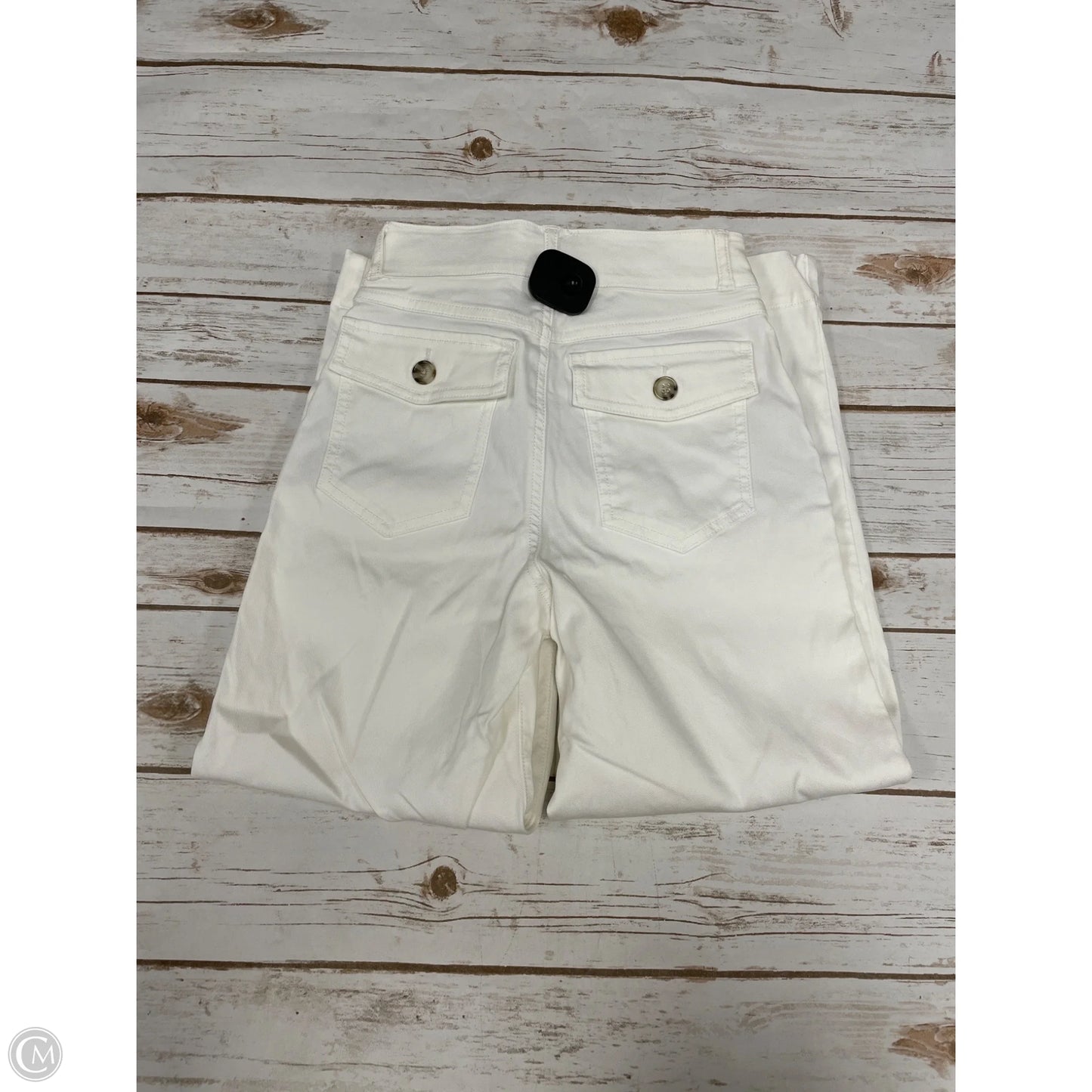 Jeans Wide Leg By Spanx In White Denim, Size: Xs