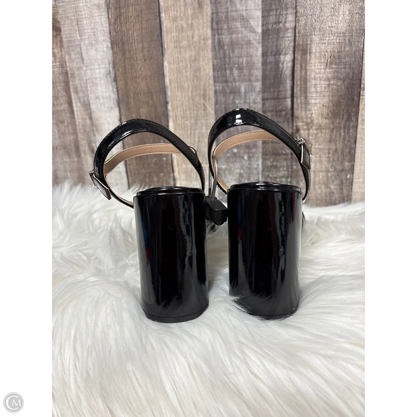 Sandals Heels Block By Mix No 6 In Black, Size: 6.5