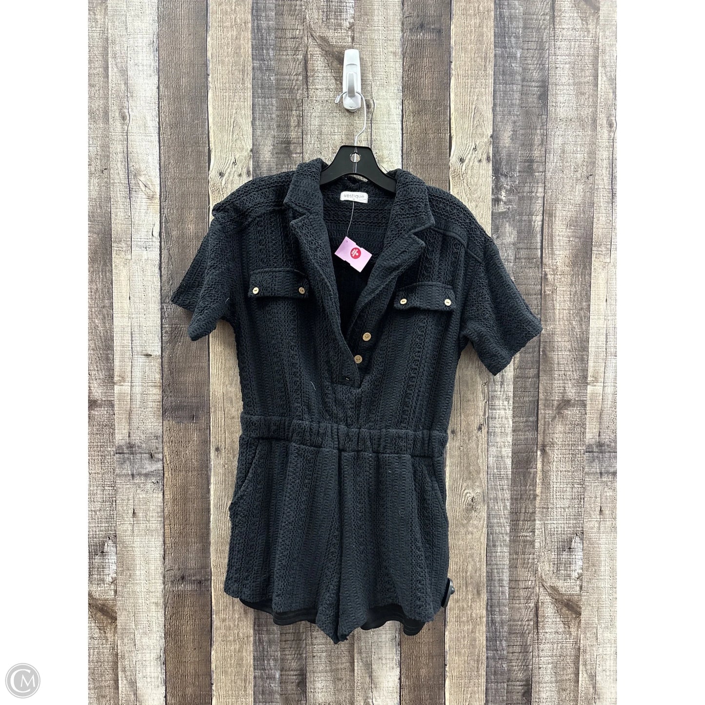 Romper By Vestique In Black, Size: M