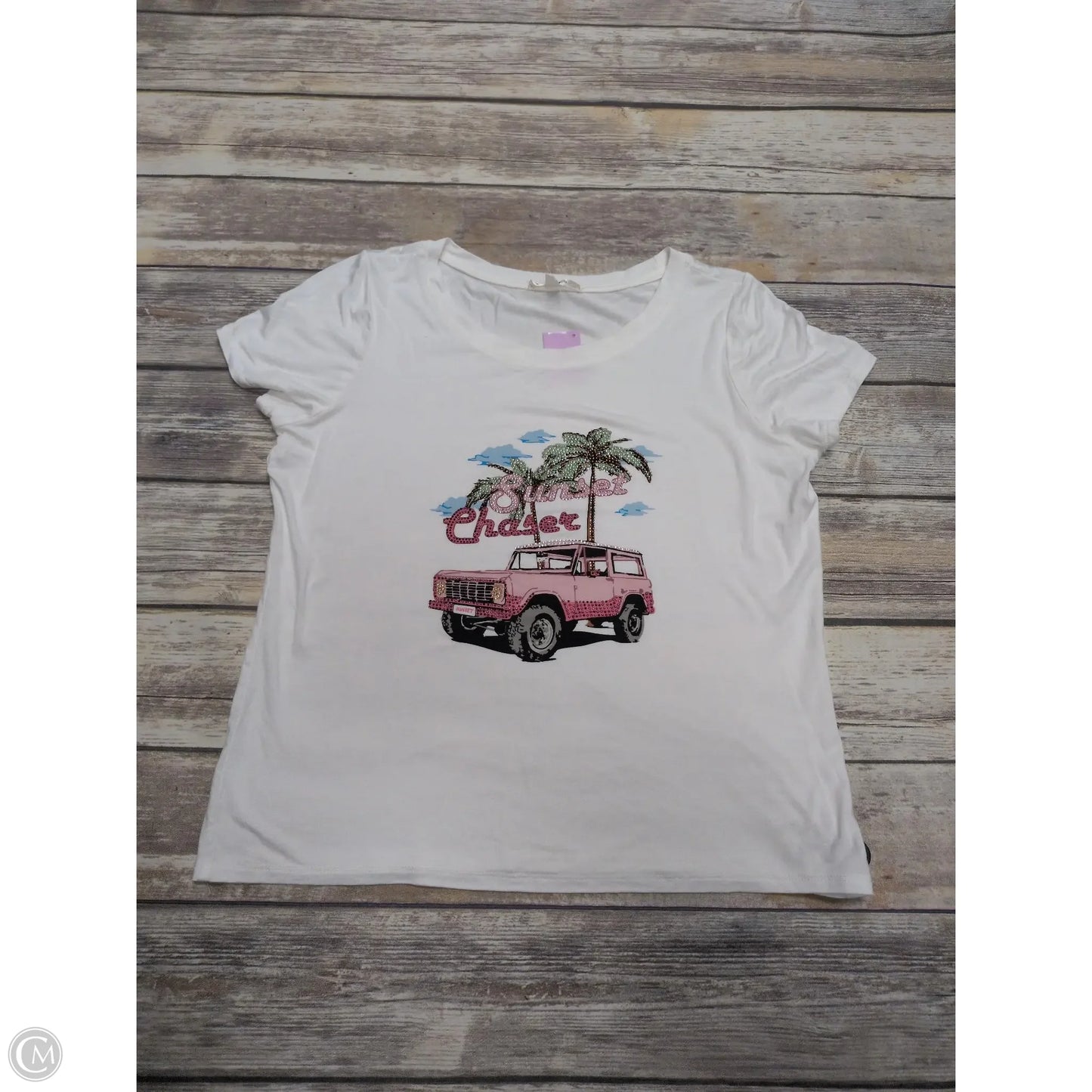 Top Short Sleeve By Cyrus In White, Size: M