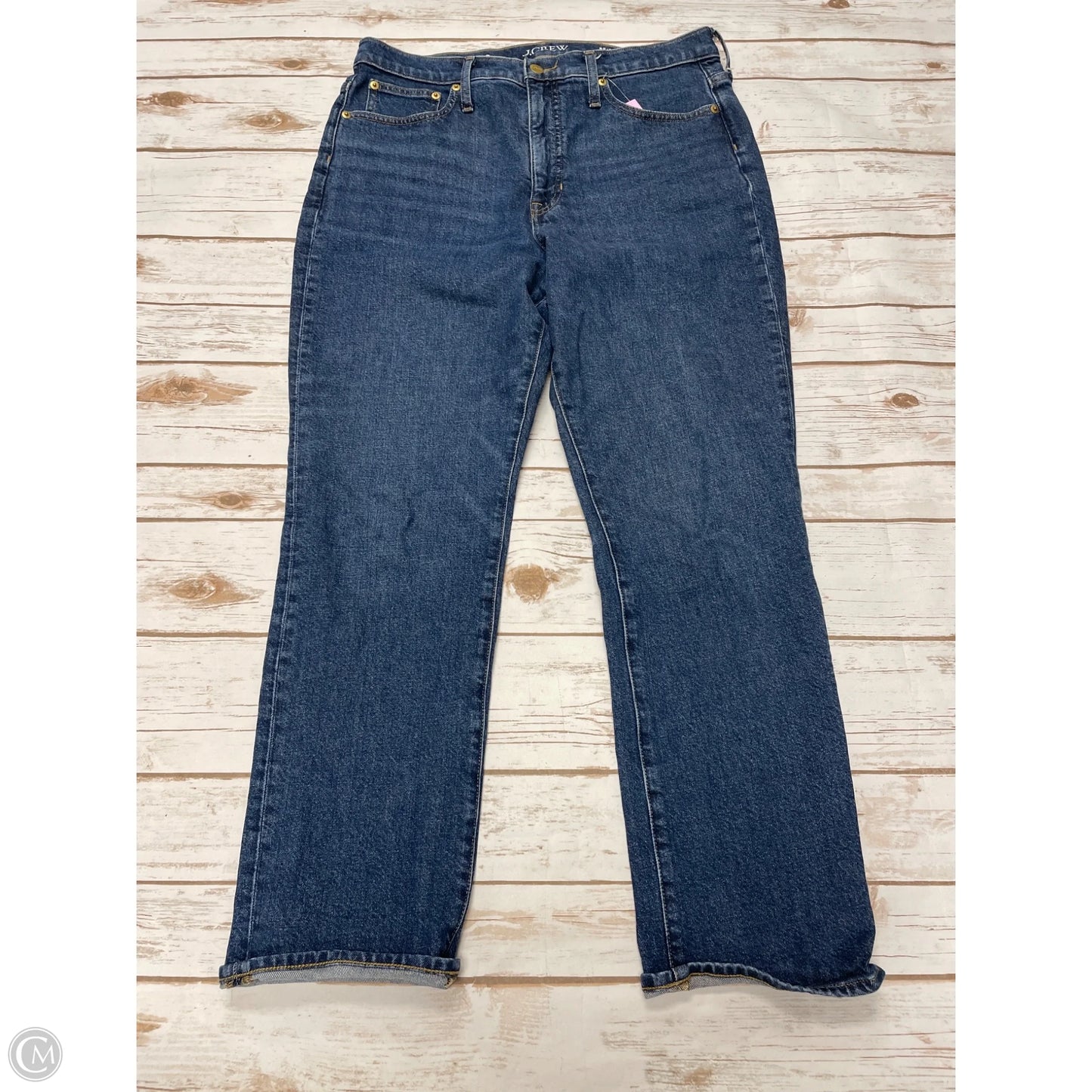 Jeans Straight By J. Crew In Blue Denim, Size: 10