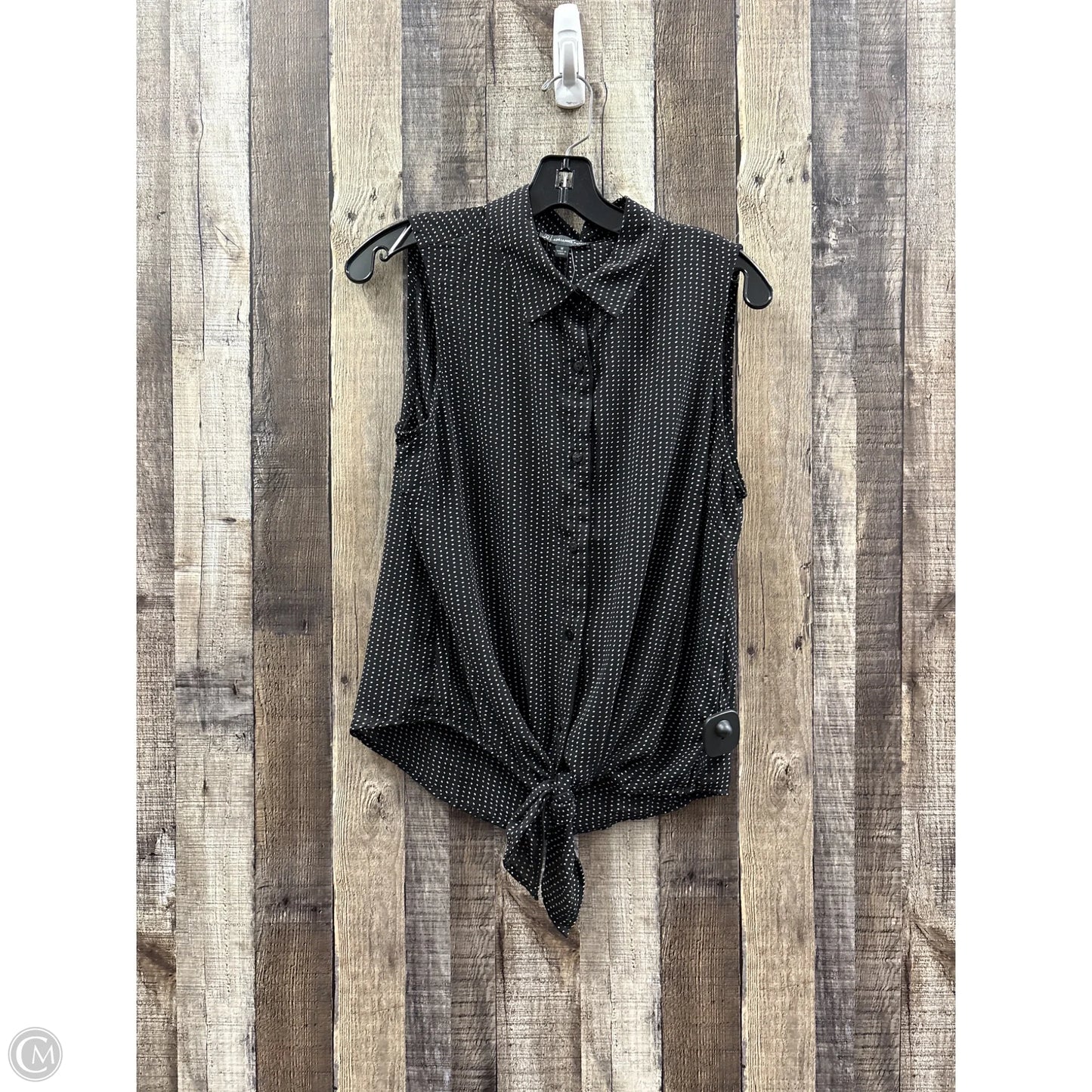 Top Short Sleeve By Adrianna Papell In Polkadot Pattern, Size: M