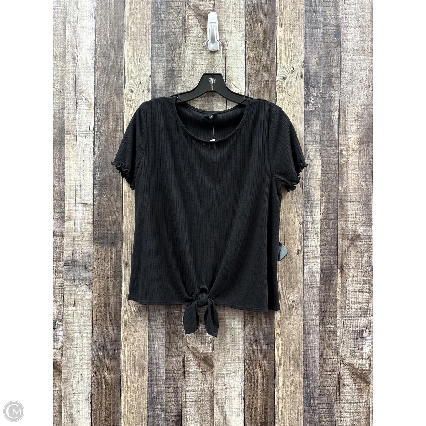 Top Short Sleeve By W5 In Black, Size: M