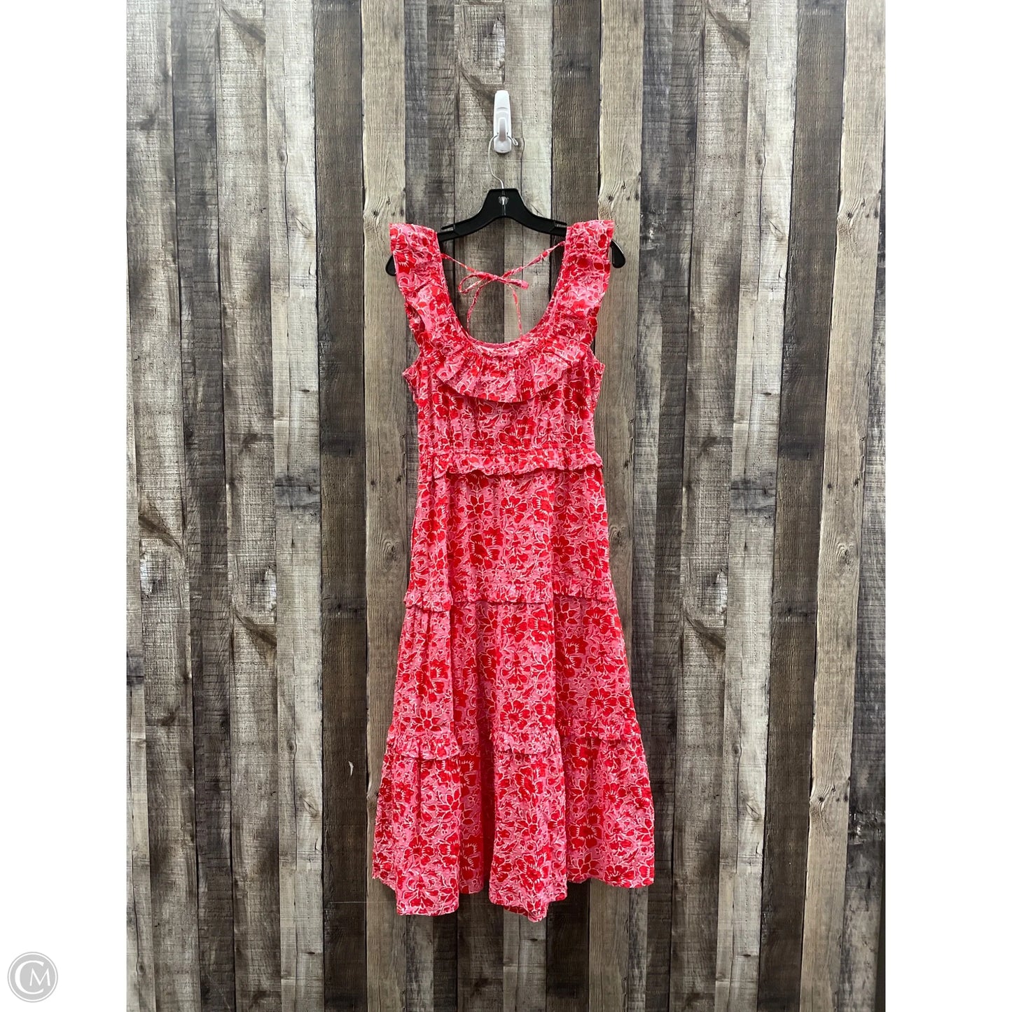 Dress Casual Maxi By J. Crew In Pink & Red, Size: S