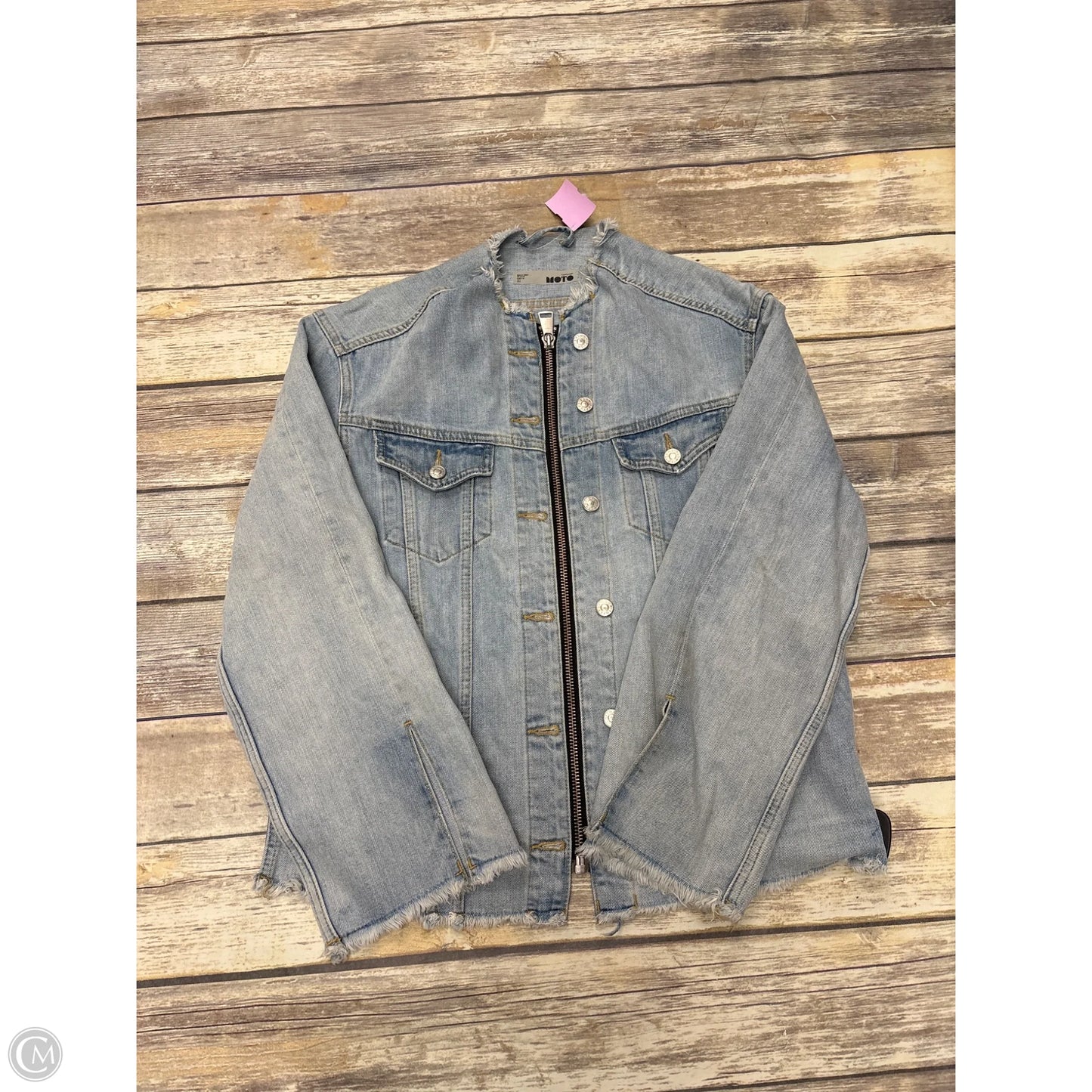 Jacket Denim By Top Shop In Blue Denim, Size: S