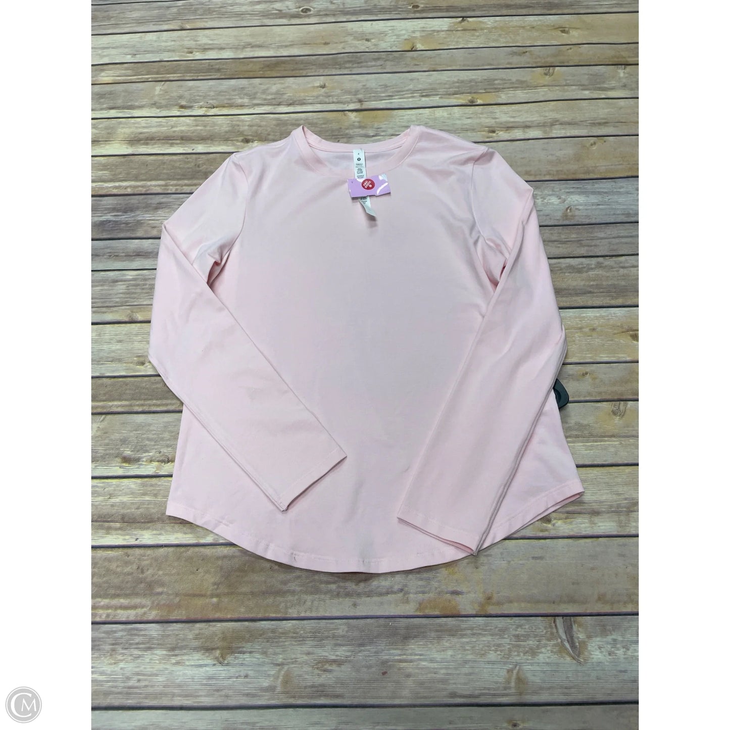 Athletic Top Long Sleeve Crewneck By Lululemon In Pink, Size: 4