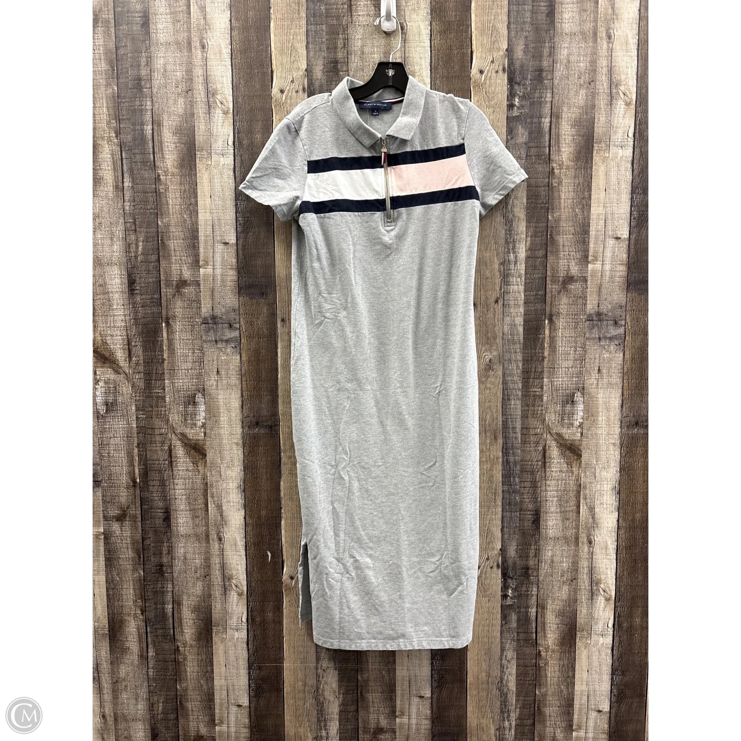 Dress Casual Maxi By Tommy Hilfiger In Grey, Size: M