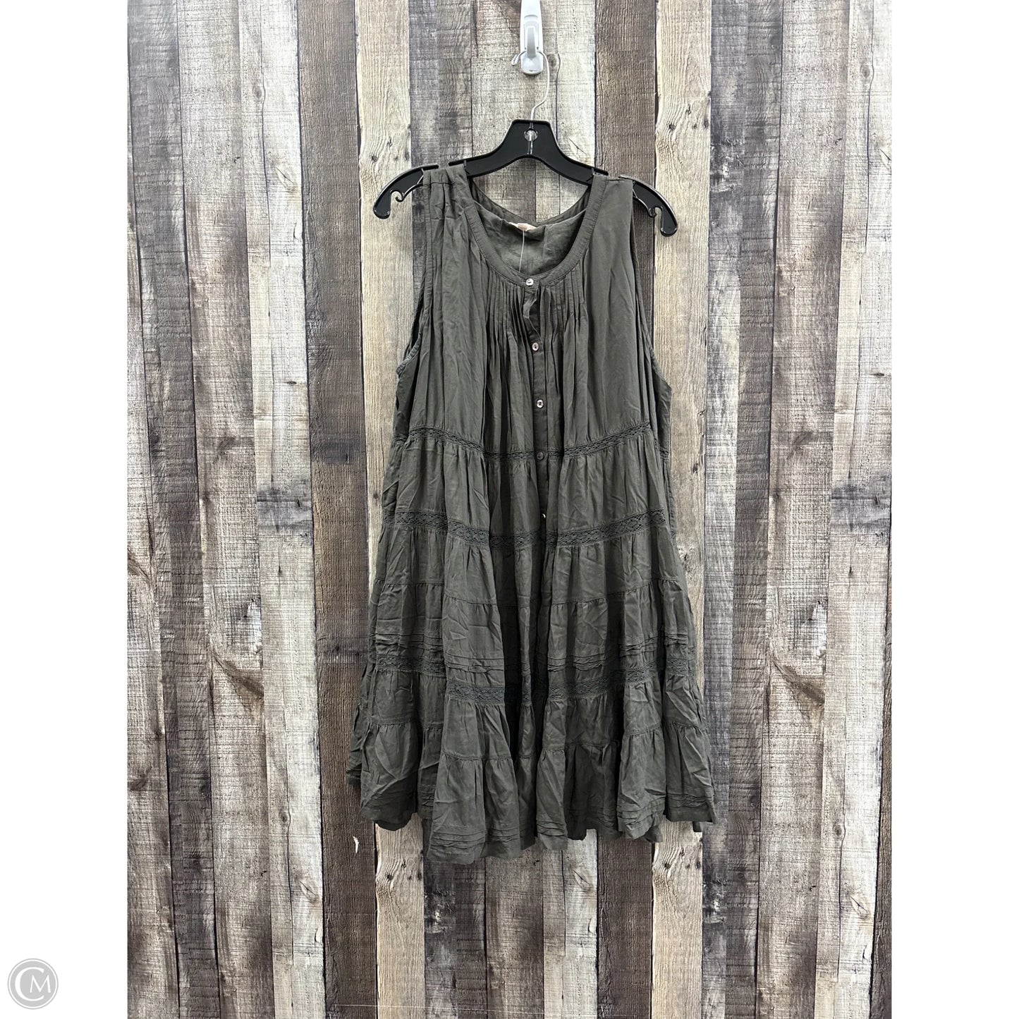 Dress Casual Midi By Lucky Brand In Green, Size: Xl