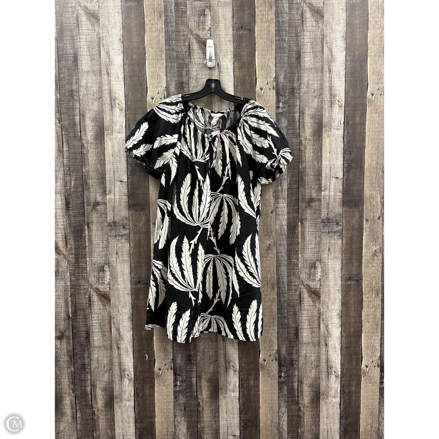 Dress Casual Short By H&m In Black & Cream, Size: Xl