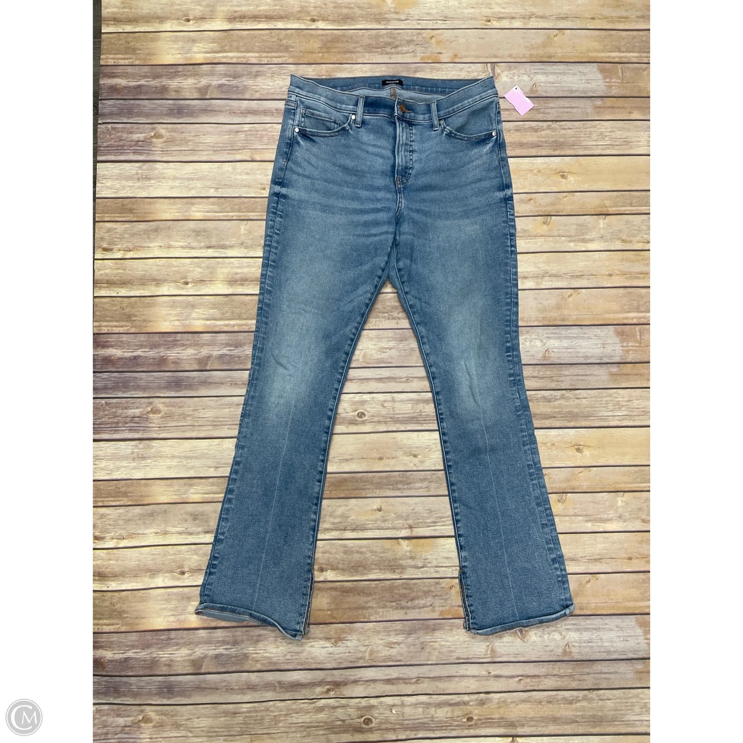 Jeans Skinny By Express In Blue Denim, Size: 12