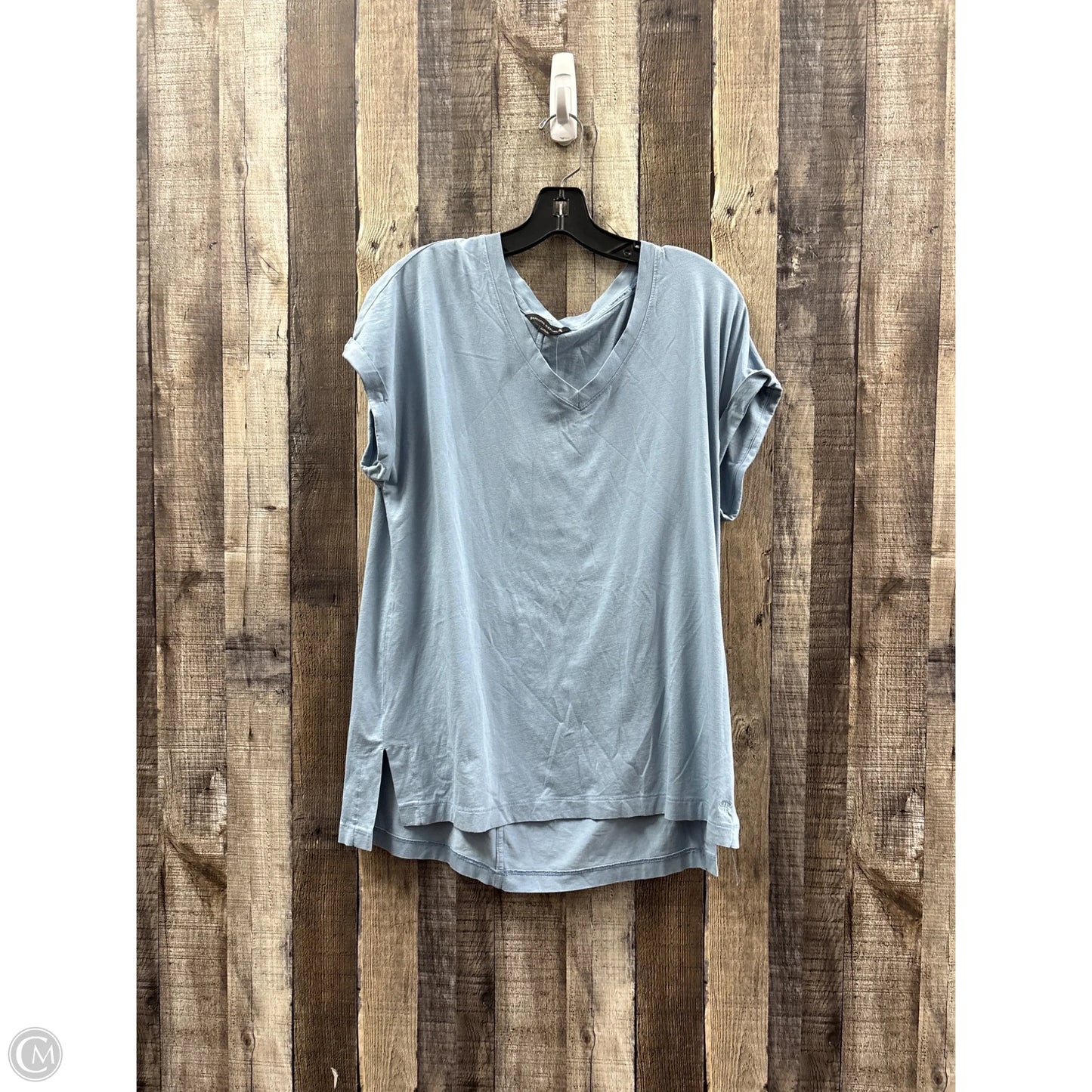 Top Short Sleeve By Banana Republic In Blue, Size: L