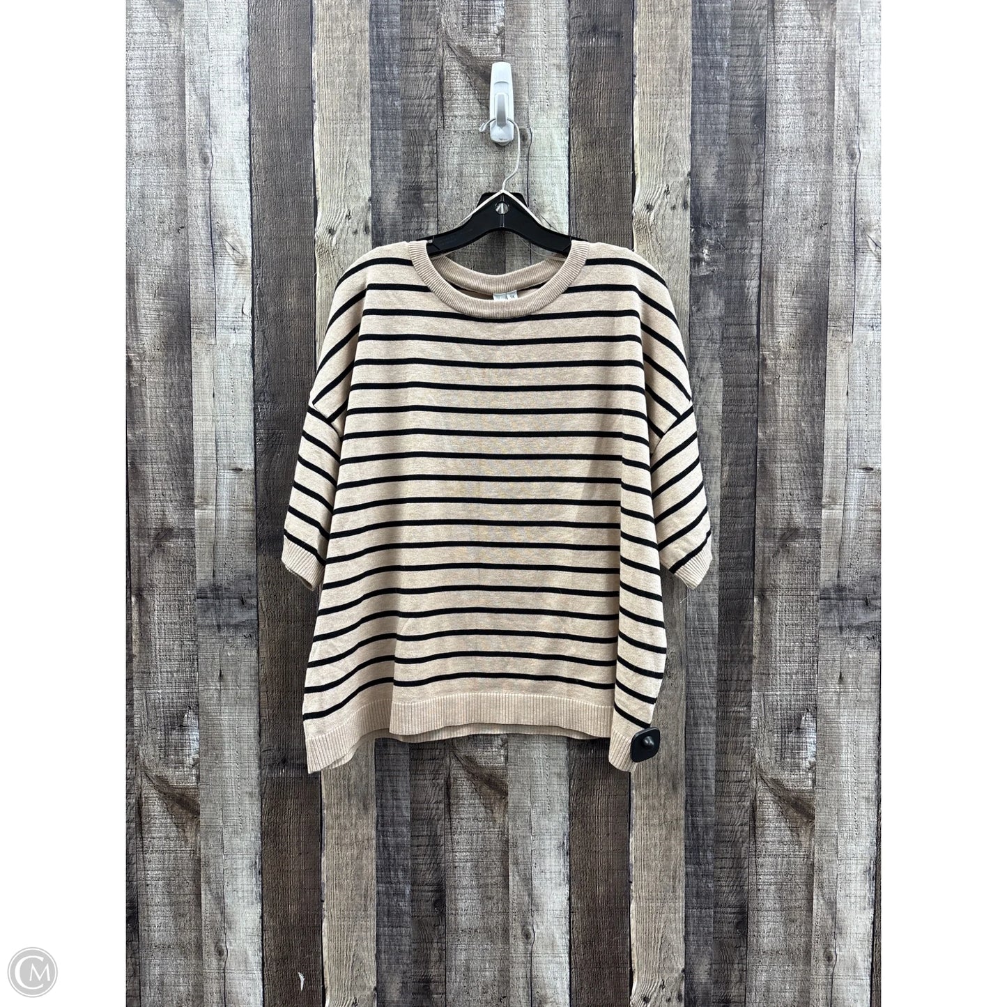 Sweater Short Sleeve By Grace + Karma In Tan, Size: 1x